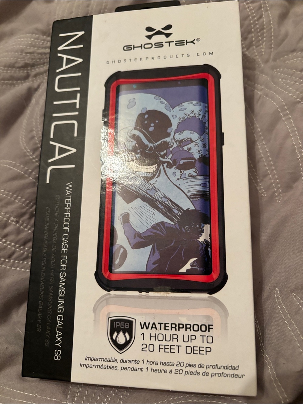 GALAXY S8 PLUS WATERPROOF CASE, GHOSTEK NAUTICAL SERIES (RED) | NIB